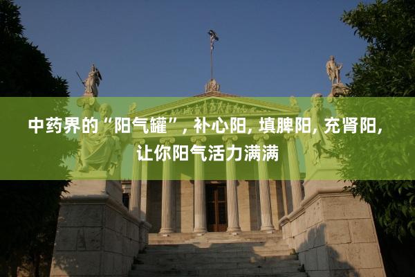 中药界的“阳气罐”, 补心阳, 填脾阳, 充肾阳, 让你阳气活力满满