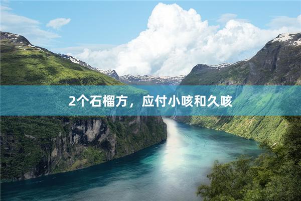 2个石榴方,应付小咳和久咳