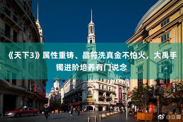 《天下3》属性重铸、晶符洗真金不怕火，大禹手镯进阶培养有门说念