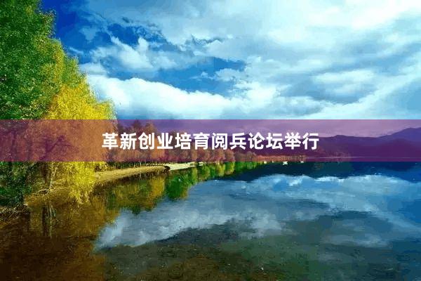 革新创业培育阅兵论坛举行