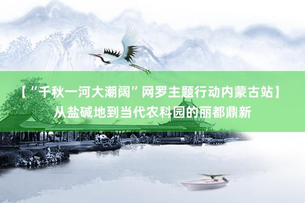 【“千秋一河大潮阔”网罗主题行动内蒙古站】 从盐碱地到当代农科园的丽都鼎新